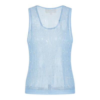 宝姿PORTSPURE女装清新微透视镂空珍珠针织背心吊带RT7K172RKD017