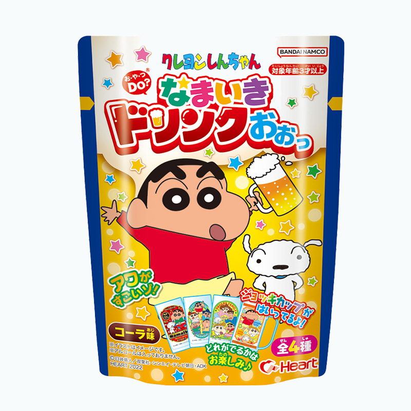 日本食玩 HEART蜡笔小新DIY自制啤酒杯清凉饮料可食益智玩具抖音