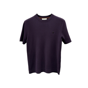 欧洲站春秋厚款男士休闲圆领修身轻奢极简短袖针织毛衣T恤打底衫