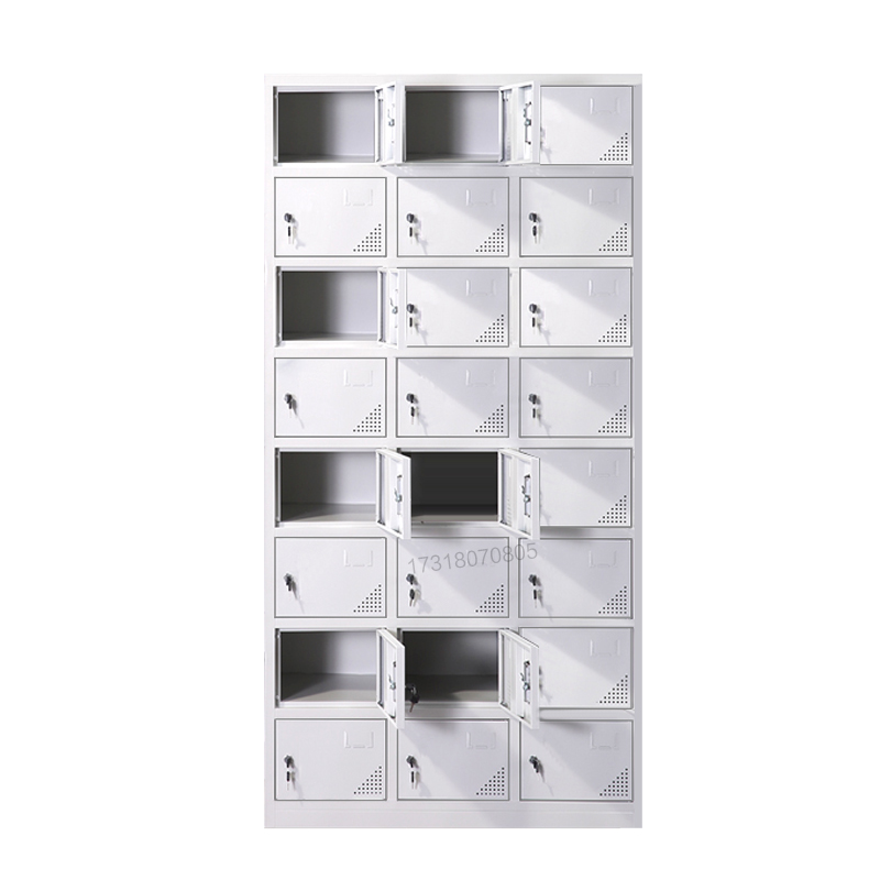 24门带层板铁皮柜储物柜18门双层更衣柜员工宿舍铁柜工厂车间鞋柜