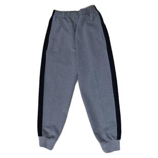 初中学生校服裤子长裤浅灰拼藏蓝宽杠加绒冬季纯棉收口运动大码