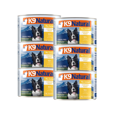 K9natural新西兰无谷成幼犬主食罐头170g*6高蛋白湿粮临期