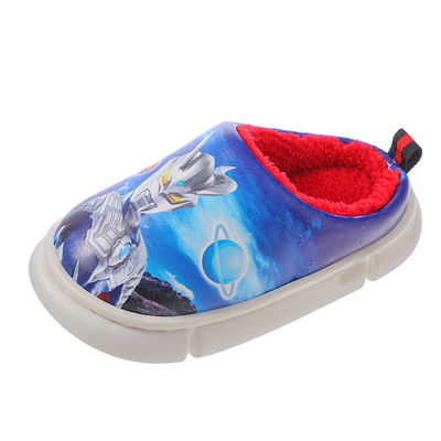 赛罗奥特曼秋冬儿童棉鞋家居室内防滑保暖男宝宝毛绒加厚男童拖鞋