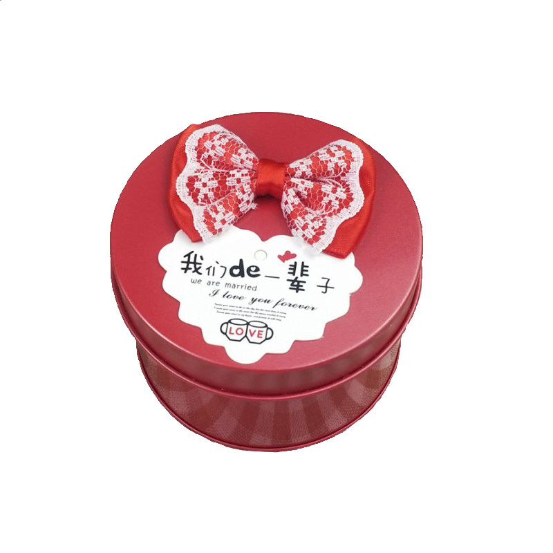 结婚圆形中式风伴手礼包装盒子