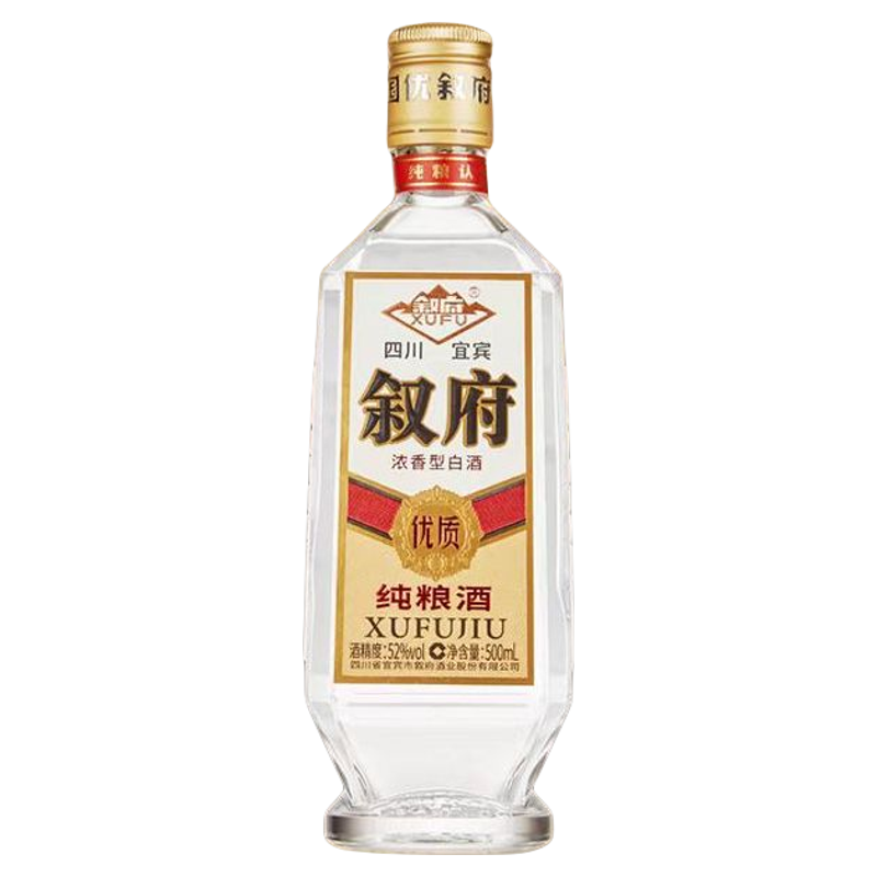 宜宾叙府纯粮优级白酒 52度500毫升两瓶装浓香型白酒送礼自饮宴请