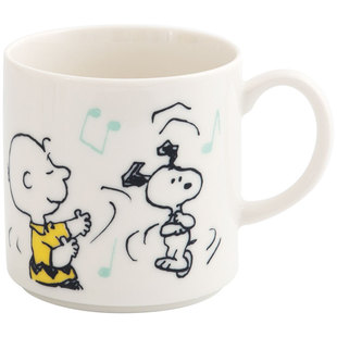 Snoopy史努比杯子日本进口陶瓷马克杯釉下彩办公室家用水杯礼盒装