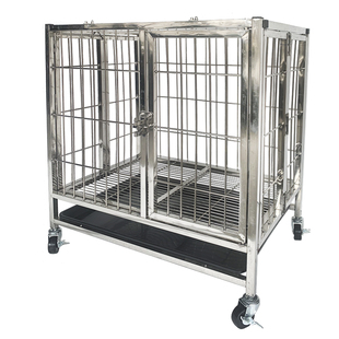 星斗不锈钢折叠笼子免螺丝安装狗笼子实心宠物笼中小型犬加密笼子