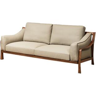 意式极简北美黑胡桃木沙发冬夏两用新中式客厅全实木真皮沙发组合