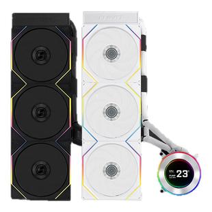 联力隐流二代360一体式水冷带屏LCD四代积木风扇CPU主机散热器