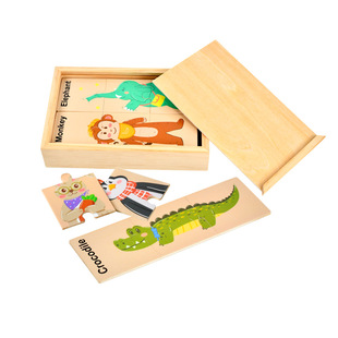 低龄三片数量配对动物拼图数字儿童逻辑思维启蒙数学早教教具玩具