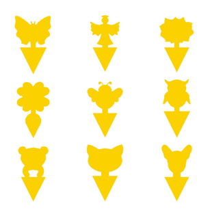 月季粘虫板花卉多肉诱虫板小黑飞蓝色双面粘蓝黄板送地插支架家用