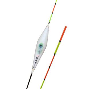 逆光孔雀翎羽漂羽毛浮漂高灵敏轻口滑口鲫鲤鱼漂加粗醒目竞技大物