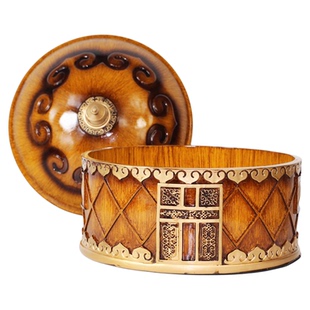 民族风干果盒蒙古族特色收纳盒蒙古包造型糖果奶制品收纳树脂工艺