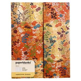 paperblanks笔记本子日式和服系列记事日记手账复古文艺精致印花无酸纸手帐大学生创意生日礼品粉红花软皮书