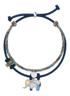 【吉象如意】GOOGMO彩色小象如意绳编绳手链女度假风叠戴好运配饰