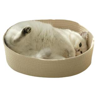 CatS猫家具塞塞窝棉绳编织四季可用太空舱猫窝可水洗柔软随处可塞