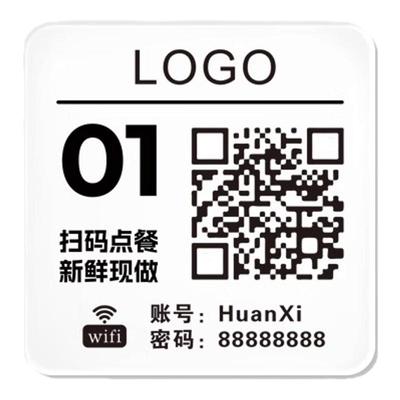 【免费设计】扫码点餐二维码桌贴