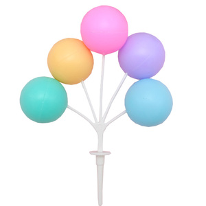 网红ins塑料彩色大气球蛋糕装饰插件生日派对婚礼甜品台装扮彩旗