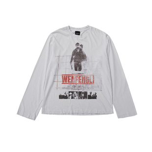 WENFENG LI 25FW 进口原棉170克长袖「负重前行」印花T恤