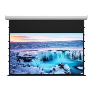 美视电动投影幕布菲涅尔抗光高清家用遥控自动升降拉线嵌入式100寸120寸极米坚果当贝爱普生明基投影机幕布
