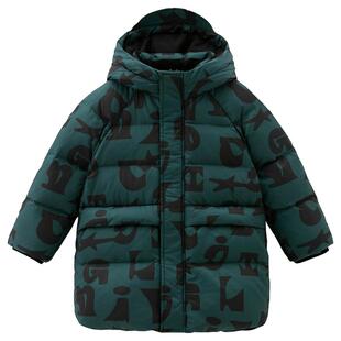 戴维贝拉男童防水羽绒服儿童中长款外套2026冬装新款衣服加厚上衣