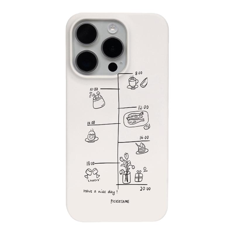 ins时间规划适用iPhone17promax手机壳华为mate80苹果16新款小米15红米k80硬壳OPPOReno15爆款卡通菲林软壳