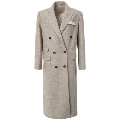 吕燕设计师直身长款大衣