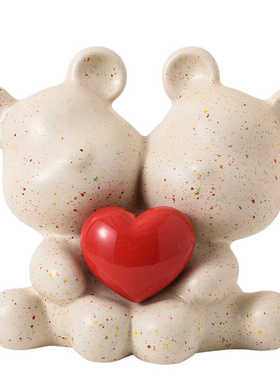 艺瓷雅抱抱小熊存钱罐摆件新婚生日礼物可爱奶油风桌面家居装饰