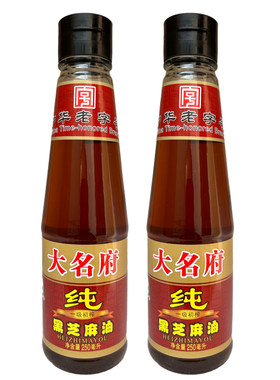 大名府小磨香油纯正宗黑芝麻油香油火锅香油蘸料瓶装家用调味料油