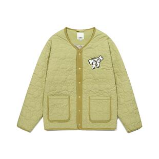 田嘉瑞同款GUUKA&matsui联名小狗刺绣内胆棉服外套男冬季保暖棉衣