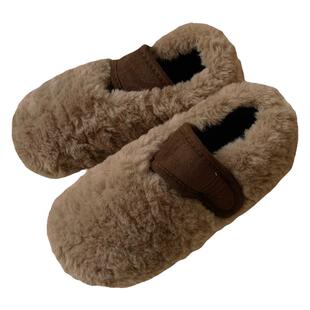 细细条 韩版百搭毛毛单鞋女秋冬季外穿加绒保暖防滑豆豆鞋棉鞋ins