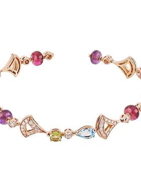 女镀18K金复古轻奢多彩宝石手链