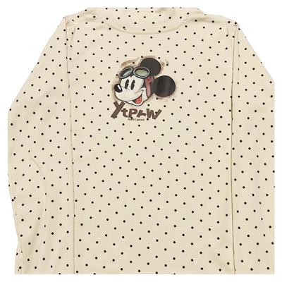 女中大童秋冬德绒波点长袖T恤