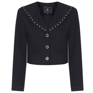 FEXATA斐格思上衣女2026春新品甜酷海军风短款外套女减龄洋气上衣