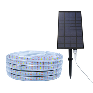 太阳能灯带自粘户外防水超亮庭院阳台软灯条led房檐氛围彩灯串灯