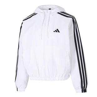 Adidas阿迪达斯女装2025春季新款短款运动梭织连帽外套JZ2161