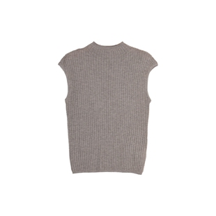 西町村屋针织衫女秋季新款文艺清冷感简约无袖针织上衣HC8112484