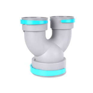 新风管正斜U型Y型三通PE新风系统分支器新风管道弯头变径直接配件