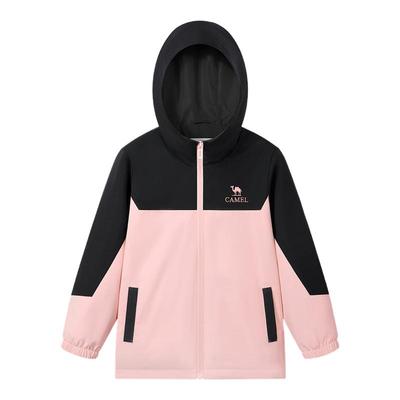 骆驼儿童防泼水连帽滑雪服外套