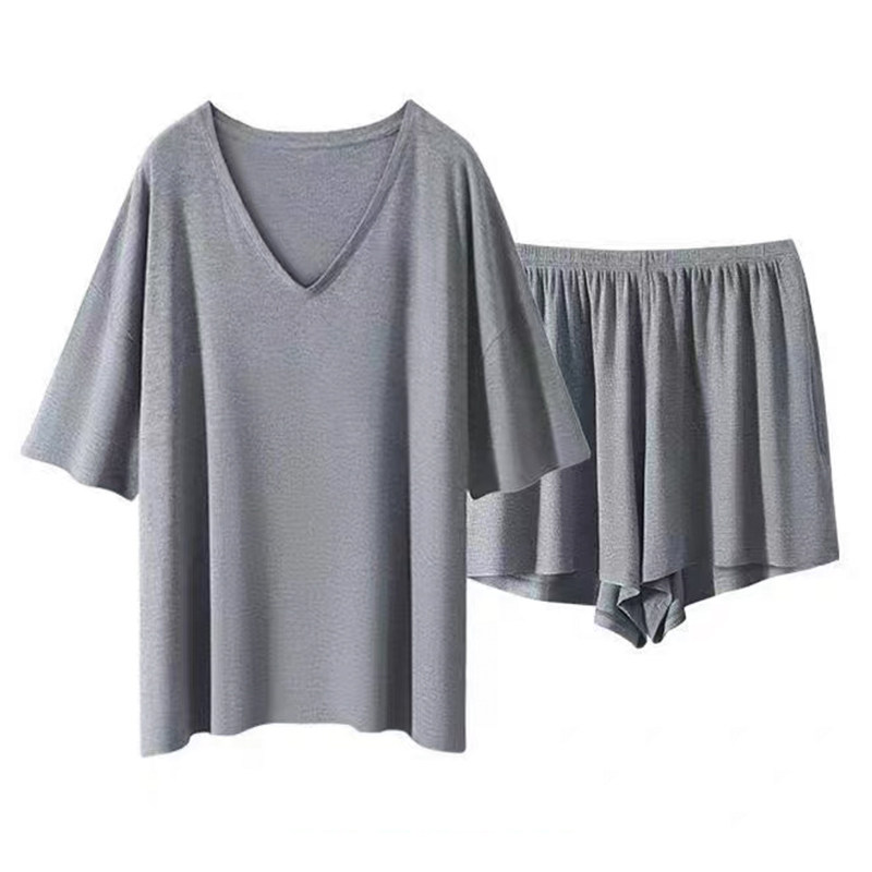 带胸垫莫代尔家居服夏季女生