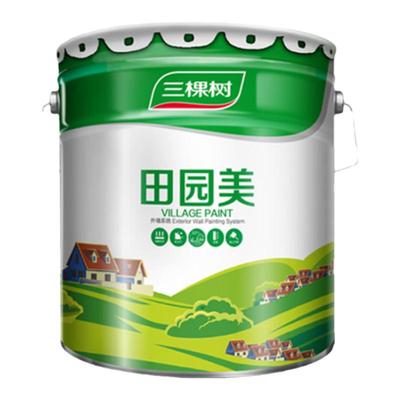 三棵树田园美外墙漆白色油漆室外防水防霉防晒涂料自建自刷乳胶漆
