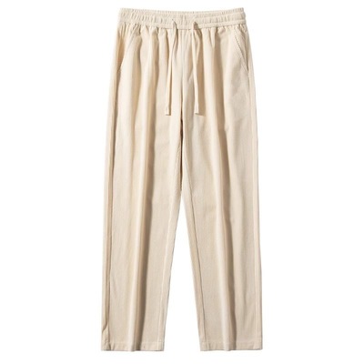 灯芯绒裤子女士秋冬季宽松直筒运动裤时尚潮流百搭加绒加厚休闲裤