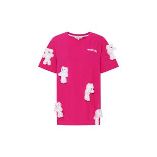 NOISY TEDDY男女同款25夏新款时尚立体玩偶OVER SIZED短袖T恤衫童