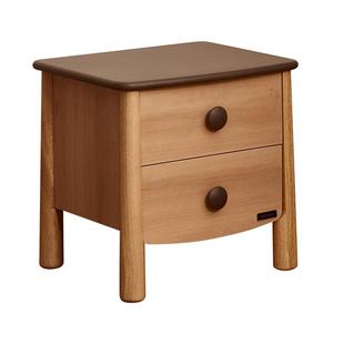 全友家居北欧原木风儿童床头柜小户型卧室儿童房床边小型实木脚柜