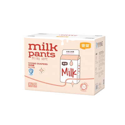 宜婴牛奶拉拉裤婴儿干爽柔软NB/S/M/L/XL小内裤超薄透气纸尿裤