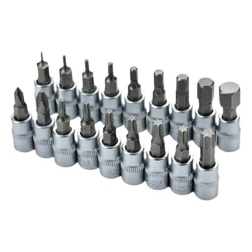 1/4小飞内六角压批套筒S2花型T30十字棘轮扭力扳手旋具头1.5-10MM