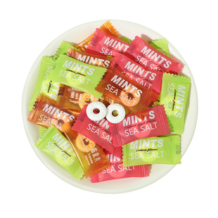 赞佳赞海盐薄荷糖VC陈皮片清凉清新润喉糖果小零食散装商用招待糖