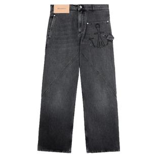 IT JW Anderson男装宽松牛仔长裤新款酷感水洗磨白直筒裤110745MO