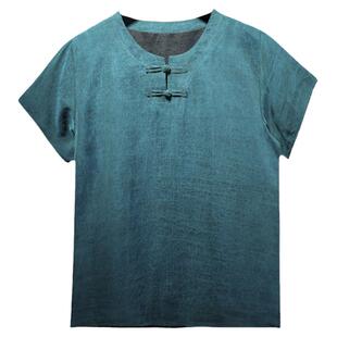 香云纱男装冰感桑蚕丝短袖t恤男夏季复古国潮真丝上衣2024年新款