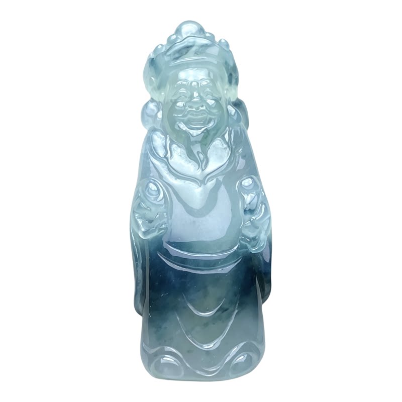 翠贵人冰飘花财神如意吊坠男女款